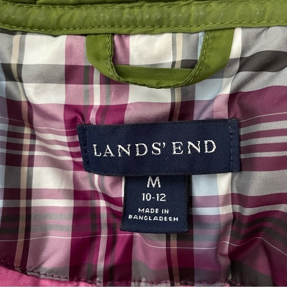 Lands' End Quilted Zip-Up Jacket – Green – Size Medium - Picture 6 of 10